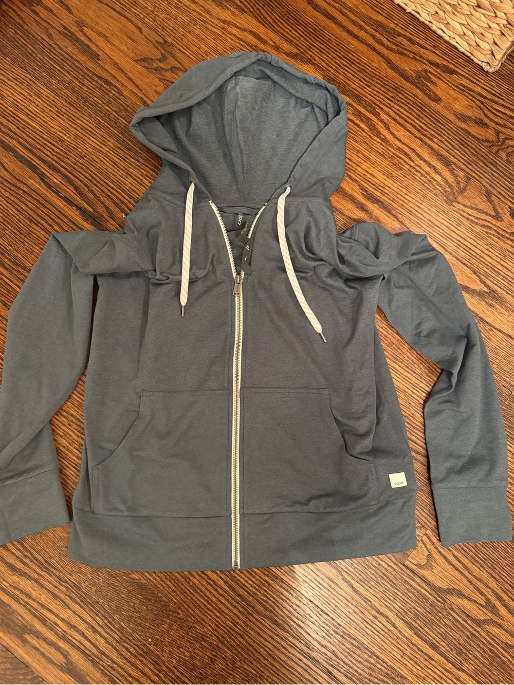 Vuori Full-Zip Hoodie in Charcoal